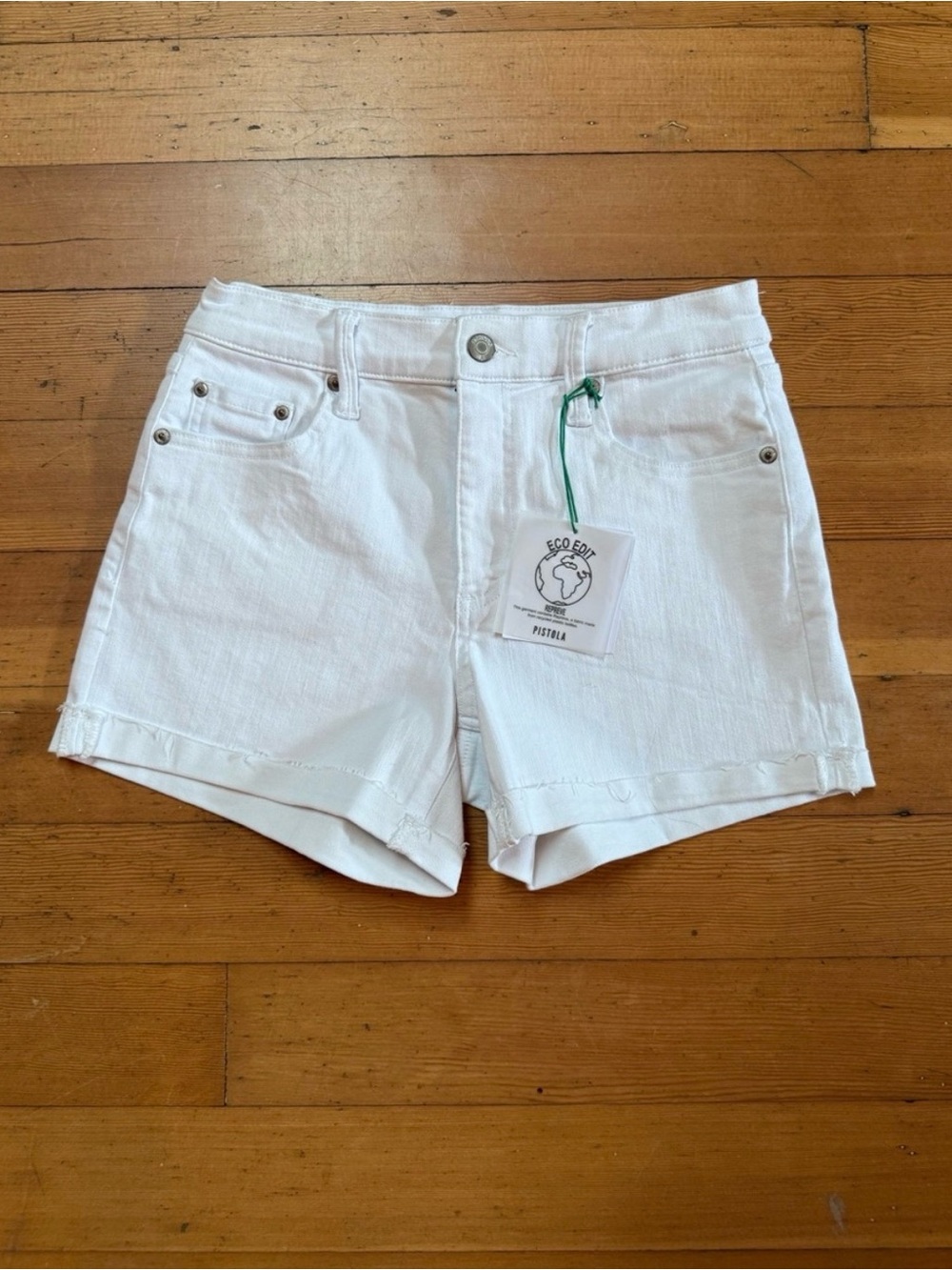 NWT Pistola White Denim Jean Shorts